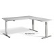 Cromo Corner Triple Motor Chrome Height Adjustable Desk